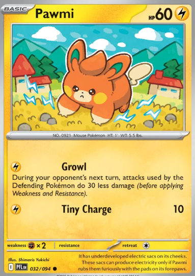 #032 Pawmi Mega Evolution Phantasmal Flames