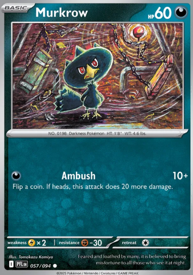 #057 Murkrow Mega Evolution Phantasmal Flames