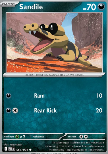 #064 Sandile Mega Evolution Phantasmal Flames