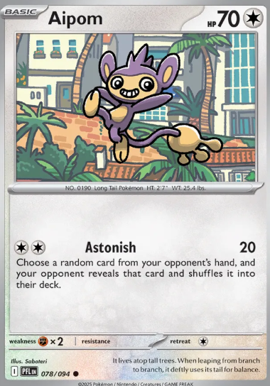 #078 Aipom Mega Evolution Phantasmal Flames