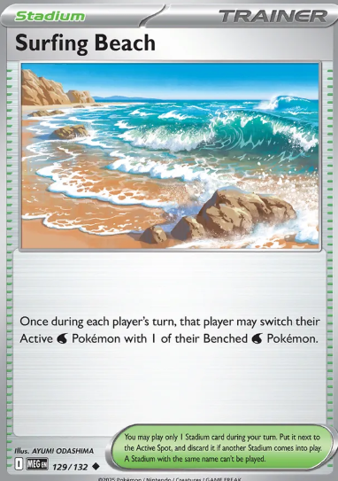 #129 Surfing Beach Mega Evolution
