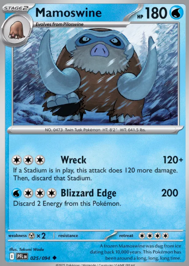 #025 Mamoswine  Mega Evolution Phantasmal Flames