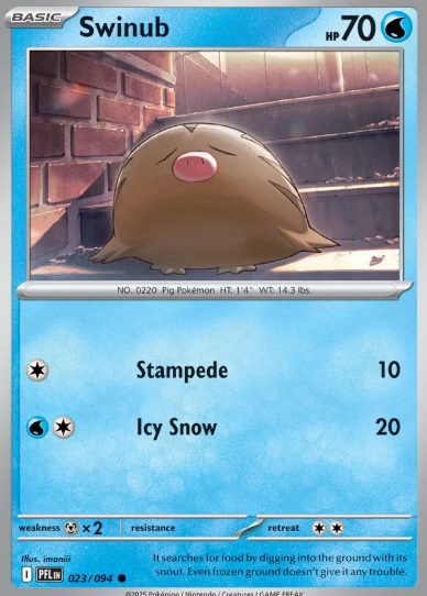 #023 Swinub Mega Evolution Phantasmal Flames