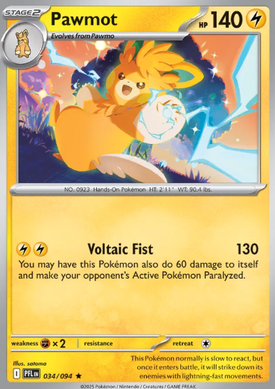 #034 Pawmot Mega Evolution Phantasmal Flames