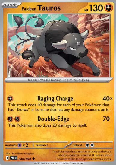 #048 Paldean Tauros Mega Evolution Phantasmal Flames