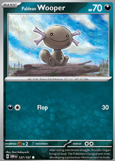 #127 Paldean Wooper Obsidian Flames