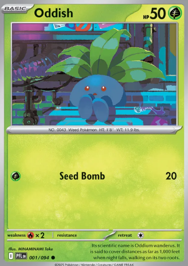 #001 Oddish Mega Evolution Phantasmal Flames