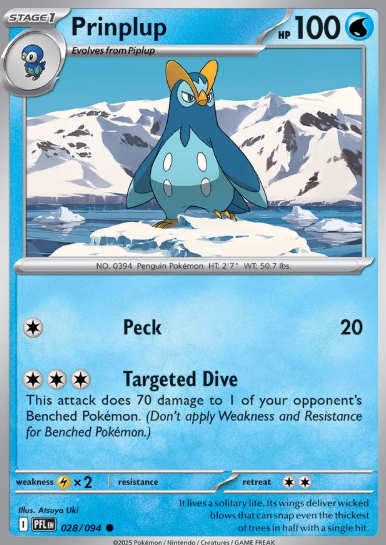 #028 Prinplup Mega Evolution Phantasmal Flames
