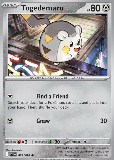 #073 Togedemaru Mega Evolution Phantasmal Flames