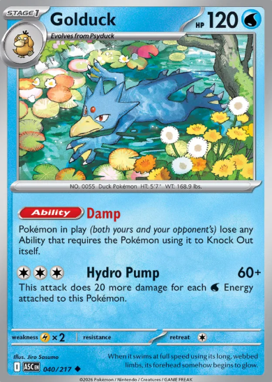 #040 Golduck Mega Evolution Ascended Hero