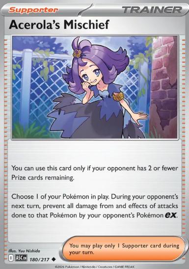 #180 Acerola's Mischief Mega Evolution Ascended Hero