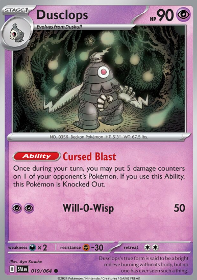 #019 Dusclops Shrouded Fable