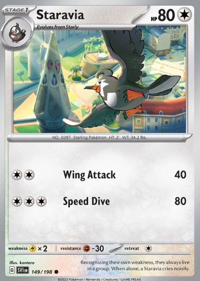 #149 Staravia Scarlet & Violet