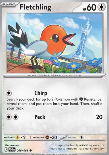 #066 Fletchling Mega Evolution Perfect Order