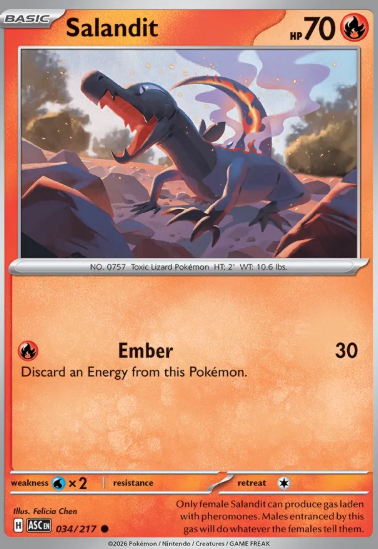 #034 Salandit Mega Evolution Ascended Hero