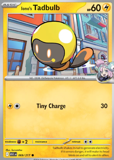 #069 Iono's Tadbulb Mega Evolution Ascended Hero