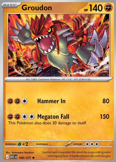 #108 Groudon Mega Evolution Ascended Hero