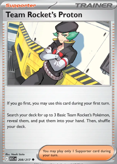 #208 Team Rocket's Proton Mega Evolution Ascended Hero
