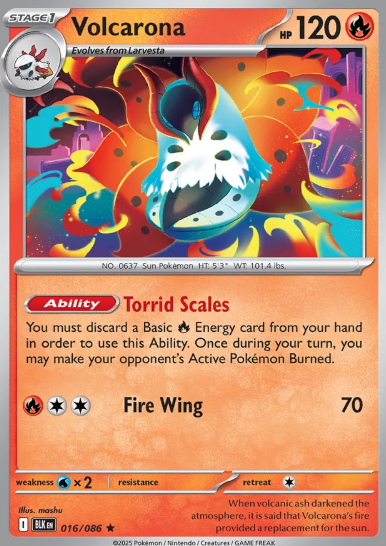#016 Volcarona Black Bolt