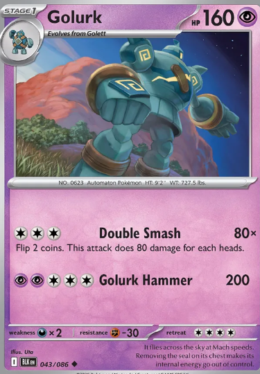#043 Golurk Black Bolt