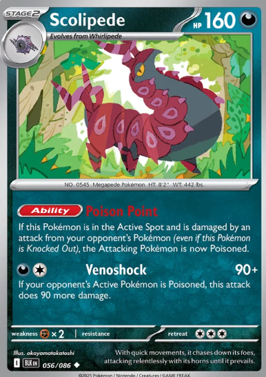 #056 Scolipede Black Bolt