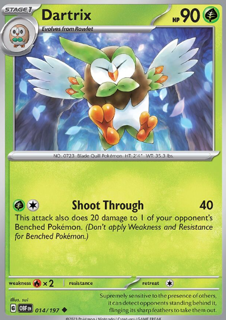 #014 Dartrix Obsidian Flames