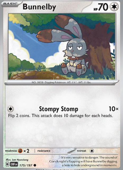 #175 Bunnelby Obsidian Flames