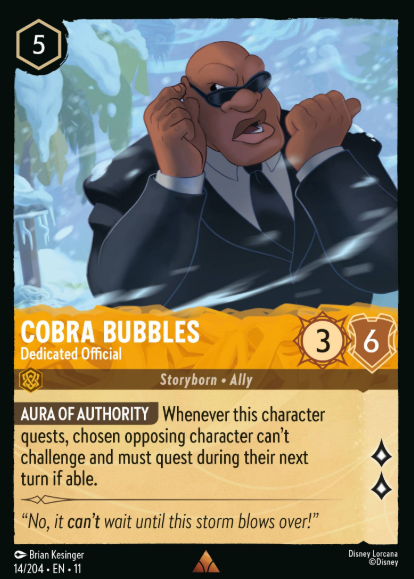 #014 Cobra Bubbles - Disney Lorcana Winterspell