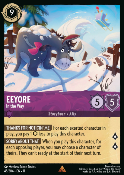 #045 Eeyore - Disney Lorcana Winterspell