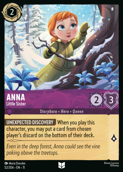 #052 Anna - Disney Lorcana Winterspell