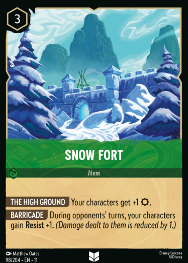 #098 Snow Fort - Disney Lorcana Winterspell