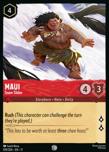 #109 Maui - Disney Lorcana Winterspell