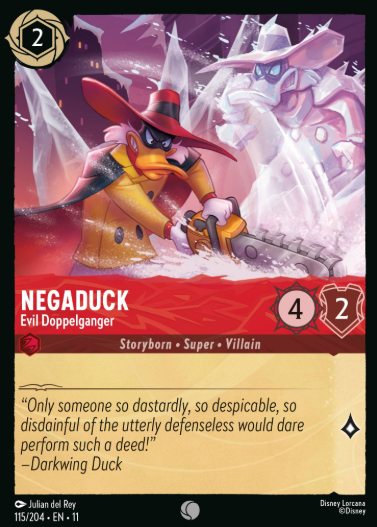 #115 Negaduck - Disney Lorcana Winterspell