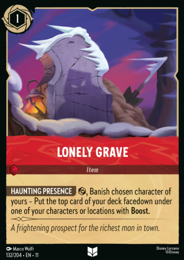 #132 Lonely Grave - Disney Lorcana Winterspell