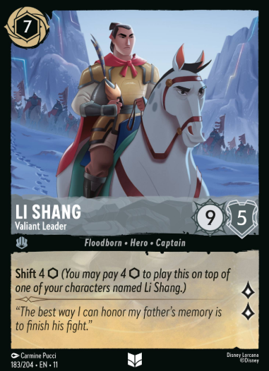 #183 Li Shang - Disney Lorcana Winterspell