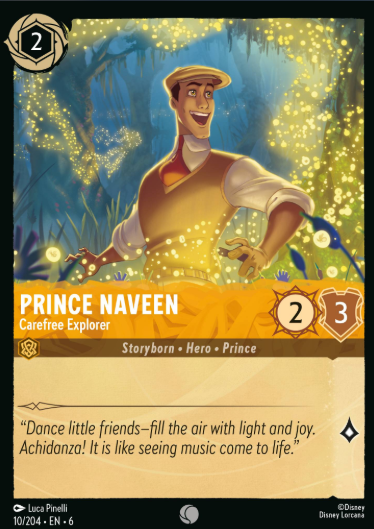 #010 Prince Naveen - Disney Lorcana Azurite Sea
