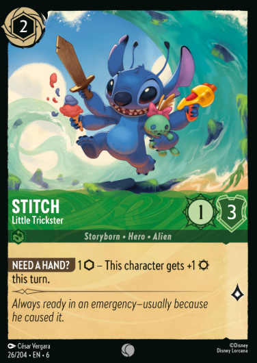 #026 Stitch - Disney Lorcana Azurite Sea