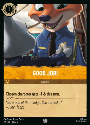 #027 Good Job! - Disney Lorcana Azurite Sea