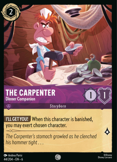 #044 The Carpenter - Disney Lorcana Azurite Sea