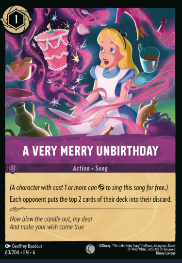 #060 A Very Merry Unbirthday - Disney Lorcana Azurite Sea