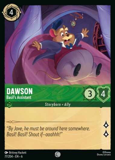 #077 Dawson - Disney Lorcana Azurite Sea
