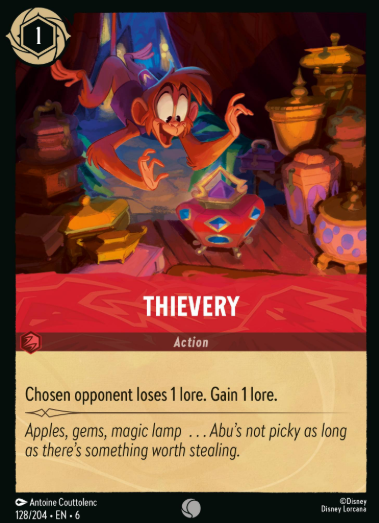 #128 Thievery - Disney Lorcana Azurite Sea