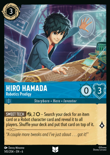 #145 Hiro Hamada - Disney Lorcana Azurite Sea