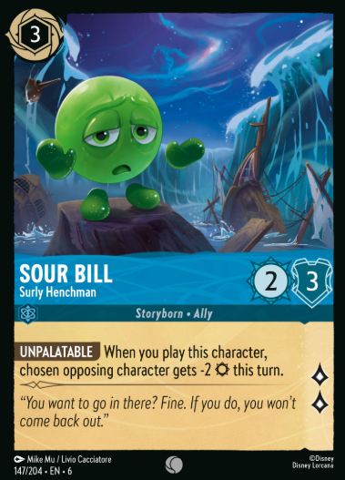 #147 Sour Bill - Disney Lorcana Azurite Sea