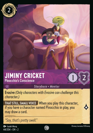 #044 Jiminy Cricket - Disney Lorcana Rise of the Floodborn