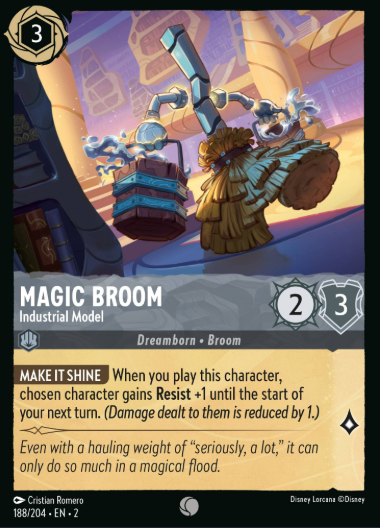 #188 Magic Broom - Disney Lorcana Rise of the Floodborn