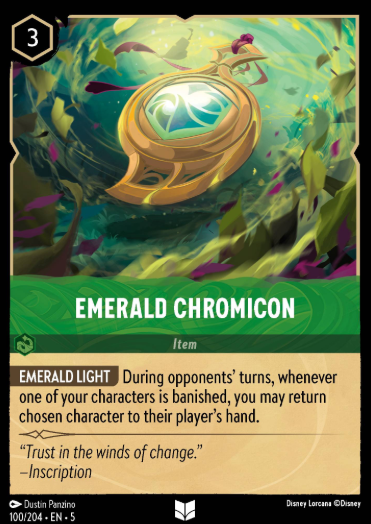 #100 Emerald Chromicon - Disney Lorcana Shimmering Skies