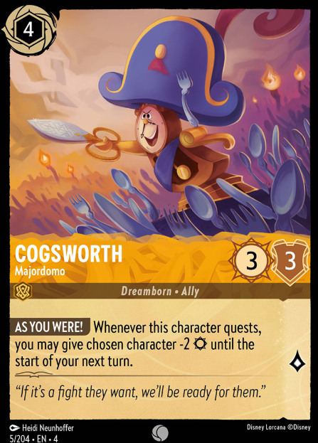 #005 Cogsworth - Disney Lorcana Ursula's Return