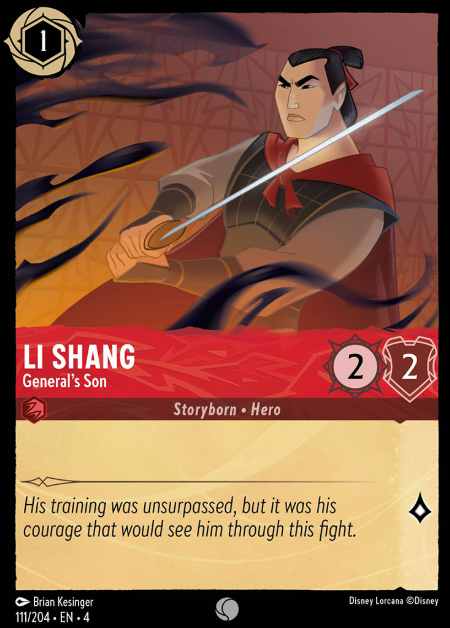#111 Li Shang - Disney Lorcana Ursula's Return