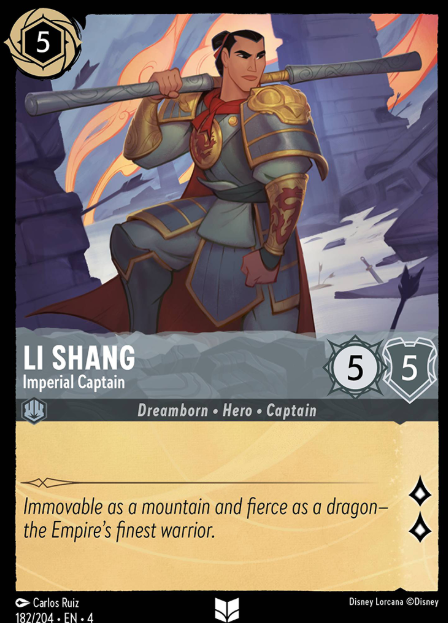 #182 Li Shang - Disney Lorcana Ursula's Return